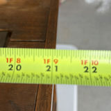 Vintage wooden display stand with slotted compartments and frog sculpture - thumbnail 7 of 9