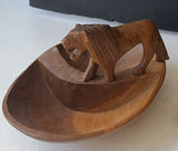 Set of carved wooden animal figurines and decorative horse - thumbnail 2 of 8