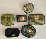Collection of Russian Lacquer Boxes and Matryoshka Dolls - thumbnail 8 of 12