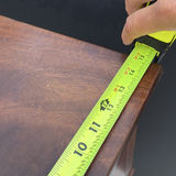 Antique wooden side table with two-drawer cabinet on carved pedestal base - thumbnail 6 of 10