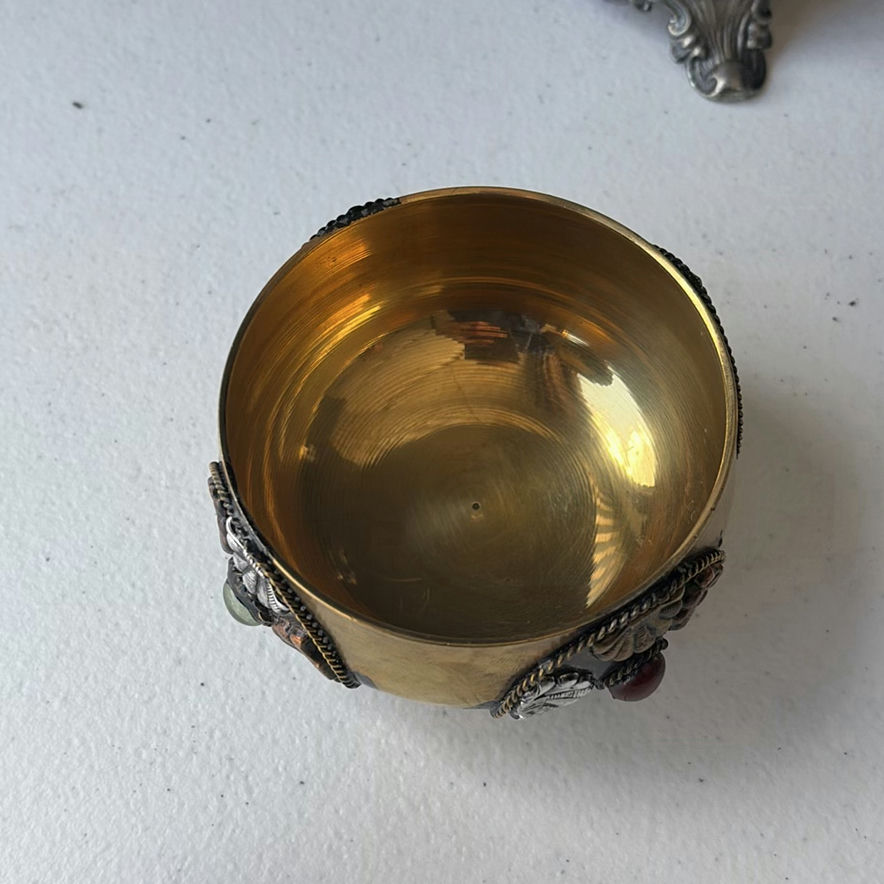 Ornate silver-tone decorative metalware collection - image 3 of 8