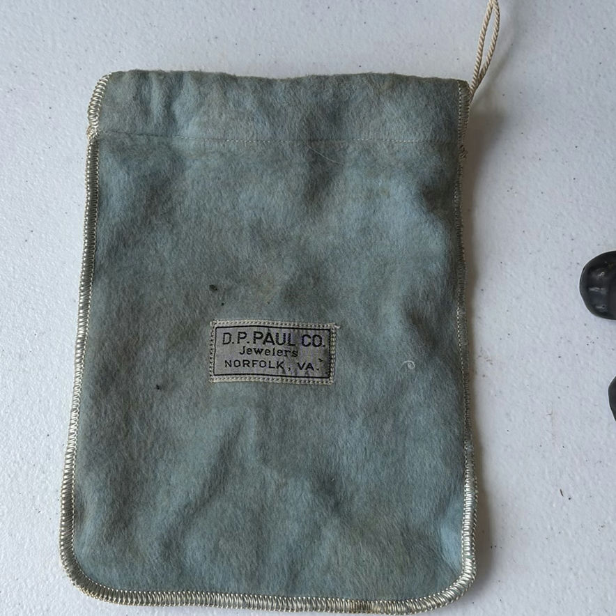 Antique collection: jewelry pouch, ornate metal pieces, glass cruet set, and wooden boxes - image 2 of 8