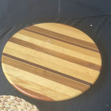 Round woven placemats, striped wooden rounds, nautical ship cards, and a green felt board - thumbnail 4 of 8