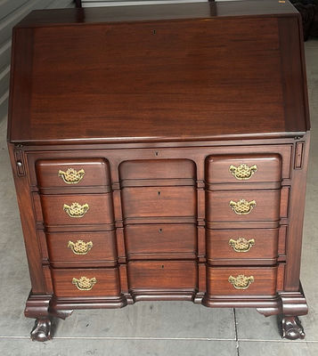 Wooden Secretary Desk with Drawers - Image 1 of 7