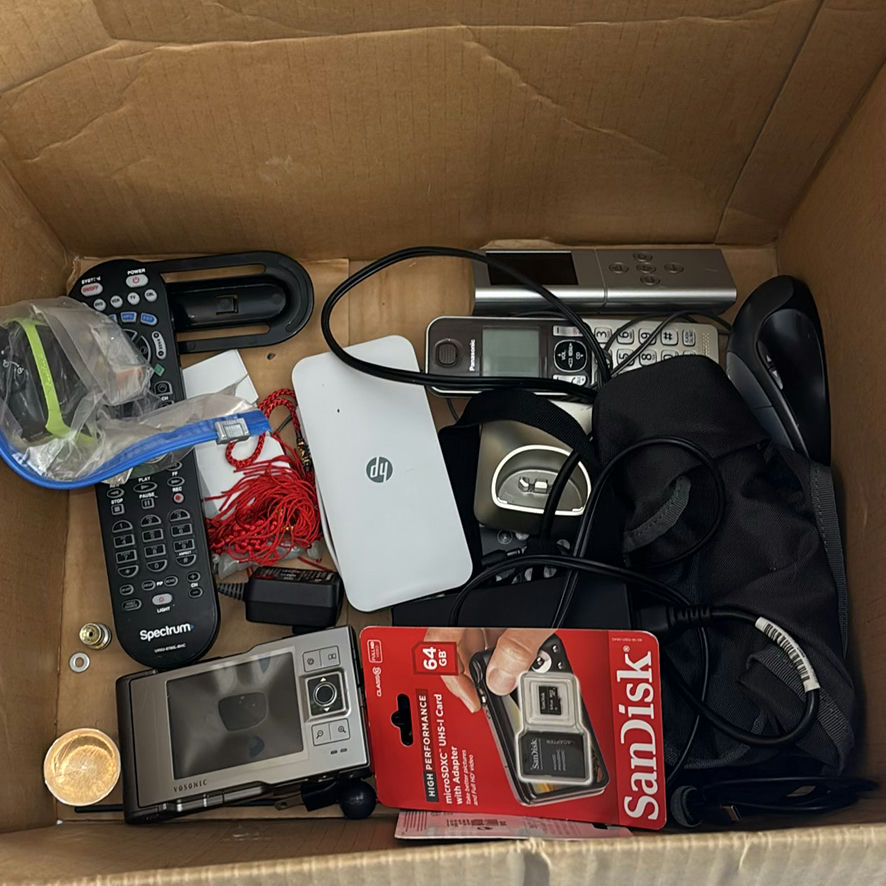 Netgear Router, Ameriphone Alarm Clock, Surge Protector, and Electronics Accessories - image 9 of 9