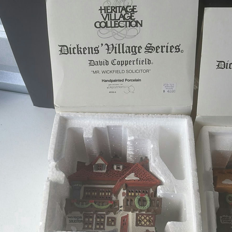 Dickens Village Collection hand-painted porcelain cottages - image 2 of 9