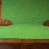Antique Card Table with Green Baize and Carved Pedestal - thumbnail 3 of 11