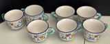 Hand-Painted Ceramic Cups, Decorative Frog Wall Hanging, and Stone Grape Cluster Ornaments - thumbnail 2 of 7