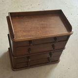 Wooden four-drawer dresser with raised top edge - thumbnail 3 of 5
