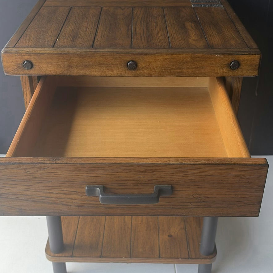 Wooden end table with drawer and lower shelf - image 4 of 7
