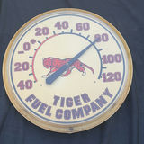 Round Tiger Fuel Company Advertising Gauge Sign - thumbnail 2 of 4