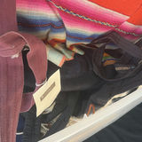 Clear plastic bin with assorted textiles - thumbnail 5 of 5