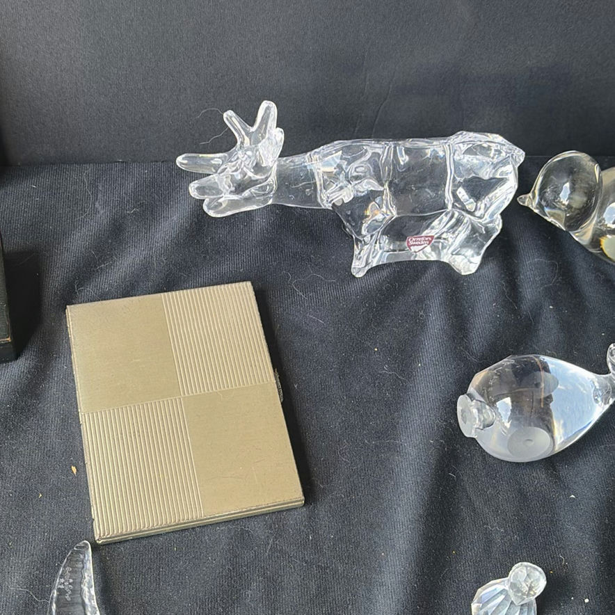 Assorted Crystal Glass Figurines and Teacup Set - image 5 of 11