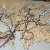 European travel map with colored pins - thumbnail 3 of 5