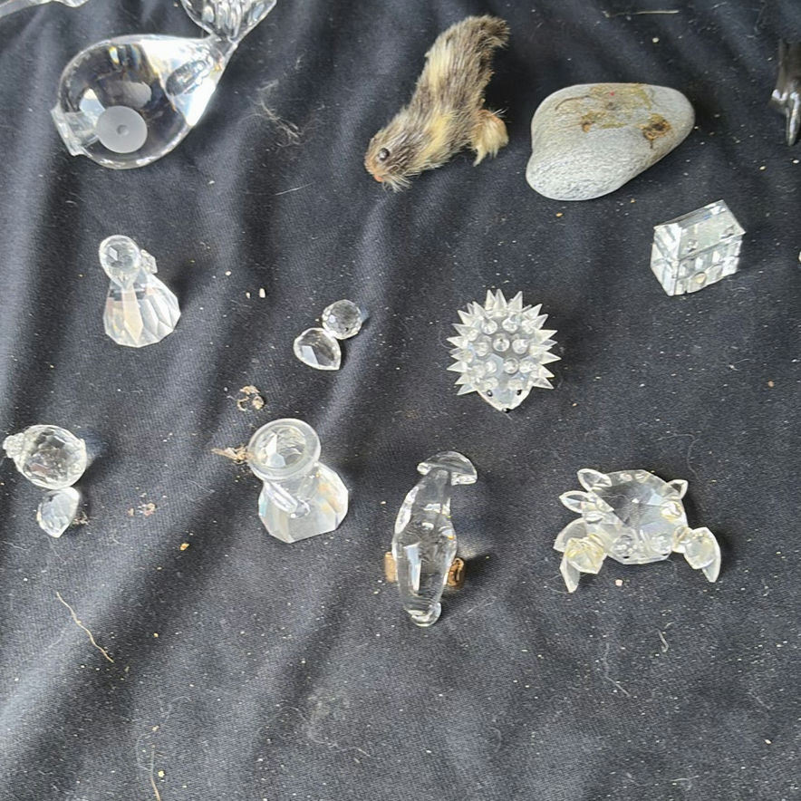 Assorted Crystal Glass Figurines and Teacup Set - image 7 of 11