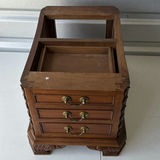 Antique carved wooden drawer chest - thumbnail 1 of 5