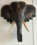 Carved Elephant Figurines and Elephant Wall Mask - thumbnail 2 of 5