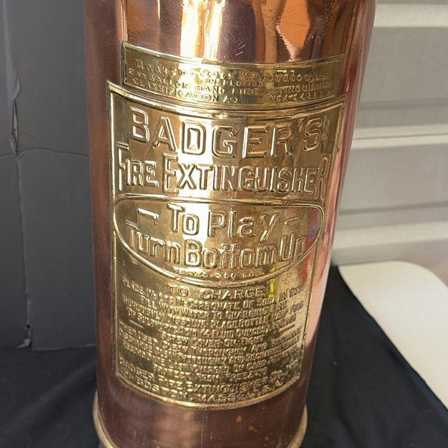 Antique Badger's Fire Extinguisher (Copper/Brass) - image 2 of 7