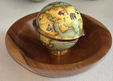 Hand-Painted Ceramic Cups, Decorative Frog Wall Hanging, and Stone Grape Cluster Ornaments - thumbnail 6 of 7