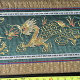 Two framed Chinese silk embroidery panels with dragon and folk scenes - thumbnail 5 of 9