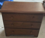 Wooden three-drawer dresser - thumbnail 1 of 5