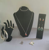 Assorted silver jewelry set: bangles, rings, necklace, and earrings - thumbnail 1 of 15