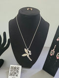 Swarovski Elements and Assorted Costume Jewelry Set with Necklace, Bracelet, Earrings, and Studs - thumbnail 4 of 8