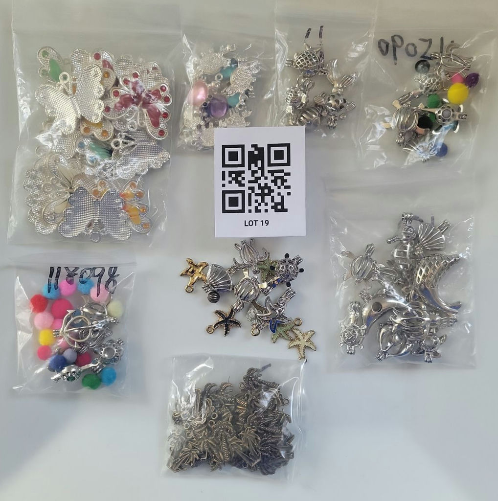 Assorted craft charms and embellishments - image 1 of 10