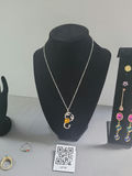 Swarovski Elements and Assorted Jewelry Collection with Rings, Necklace, Bracelet, and Earrings - thumbnail 9 of 15