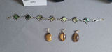Sterling Silver and Silver Tone Jewelry Lot with Purple Topaz, Agate, Earrings, Bracelet, and Necklaces - thumbnail 5 of 7