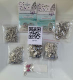 Assorted jewelry making findings and Swarovski crystals - thumbnail 1 of 11