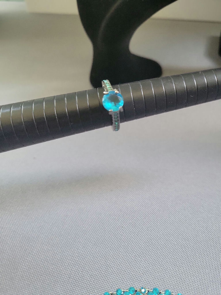 Turquoise Jewelry Collection with Necklaces, Bracelet, Ring, and Earrings - image 6 of 11
