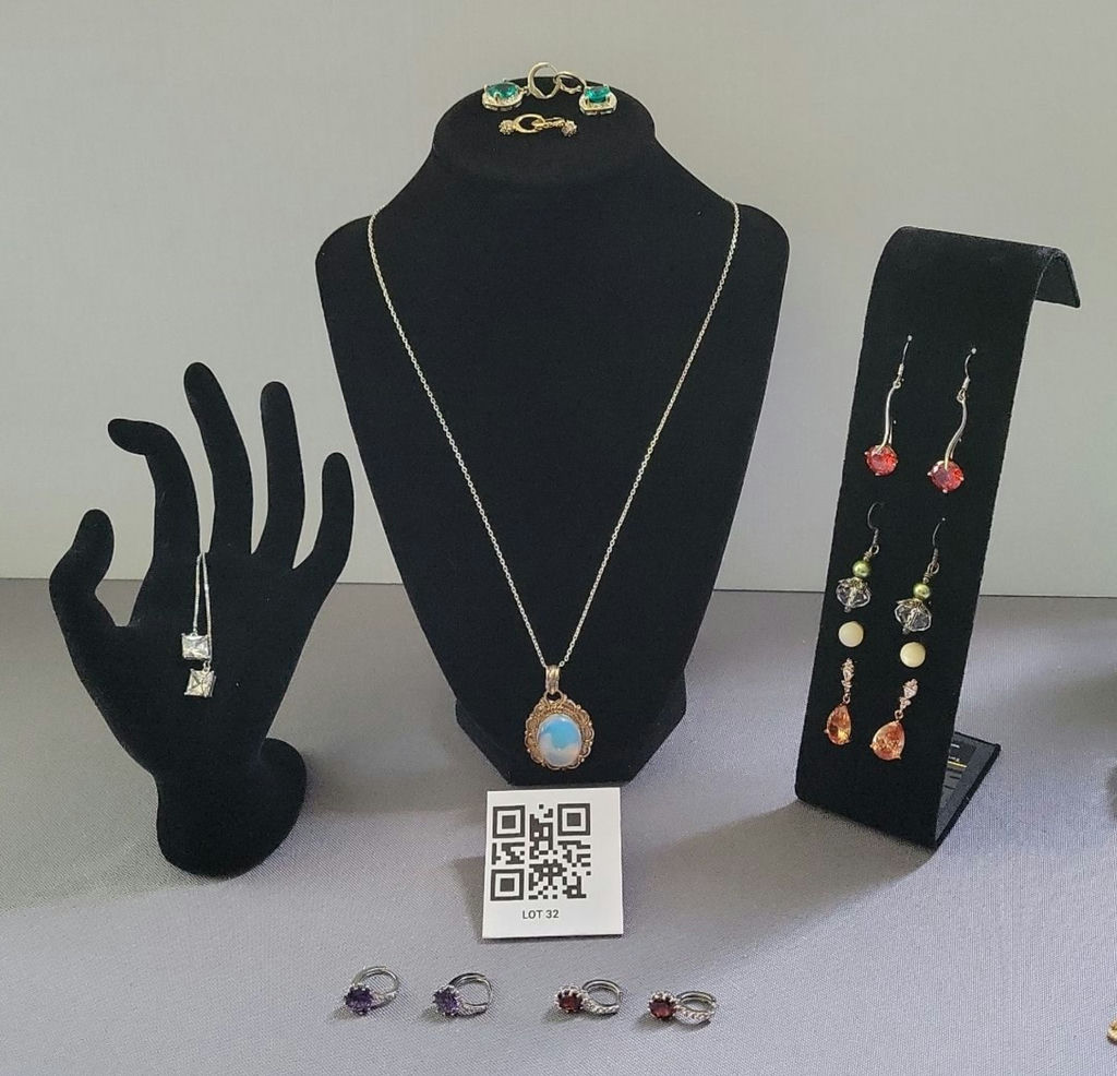 Assorted Jewelry Including Necklace, Earrings, and Rings - image 1 of 13