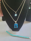 Turquoise Jewelry Collection with Necklaces, Bracelet, Ring, and Earrings - thumbnail 8 of 11