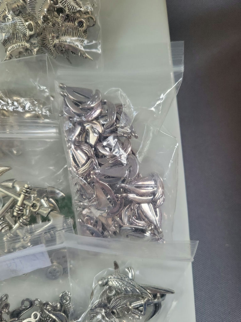 Assorted silver-tone metal charms and pendants - image 6 of 19