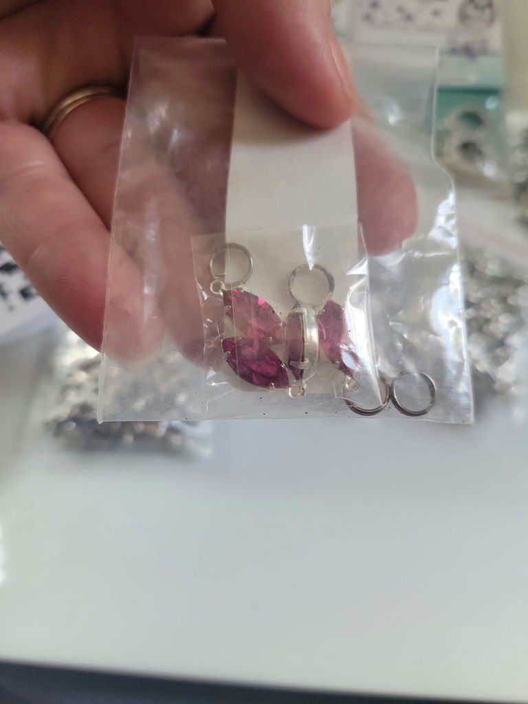 Assorted jewelry making findings and Swarovski crystals - image 8 of 11