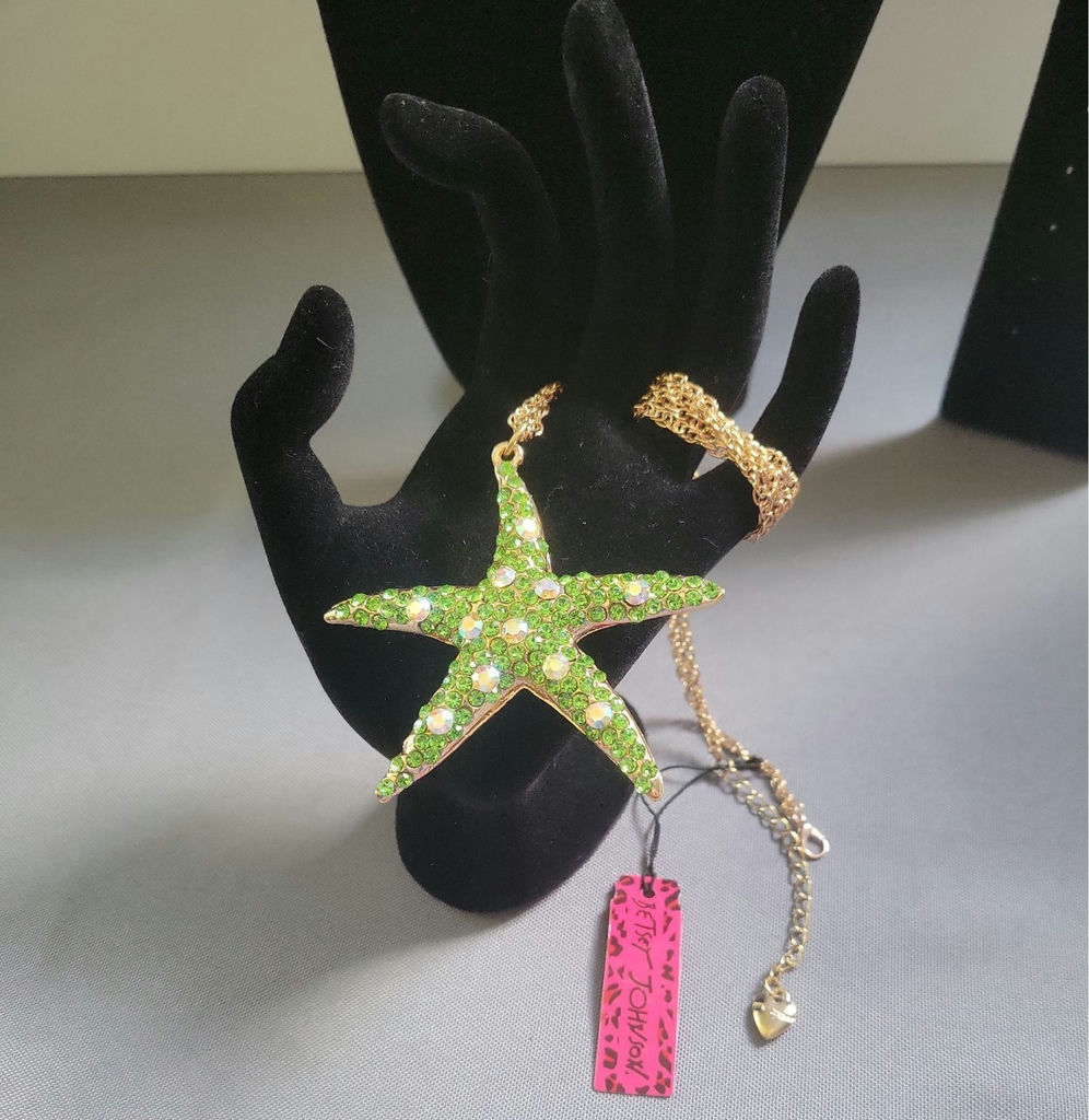 Betsy Johnson starfish and panda-themed necklace - image 1 of 5
