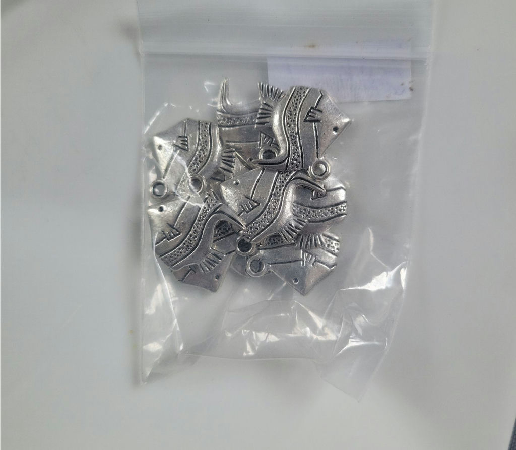 Assorted silver-tone metal charms and pendants - image 17 of 19