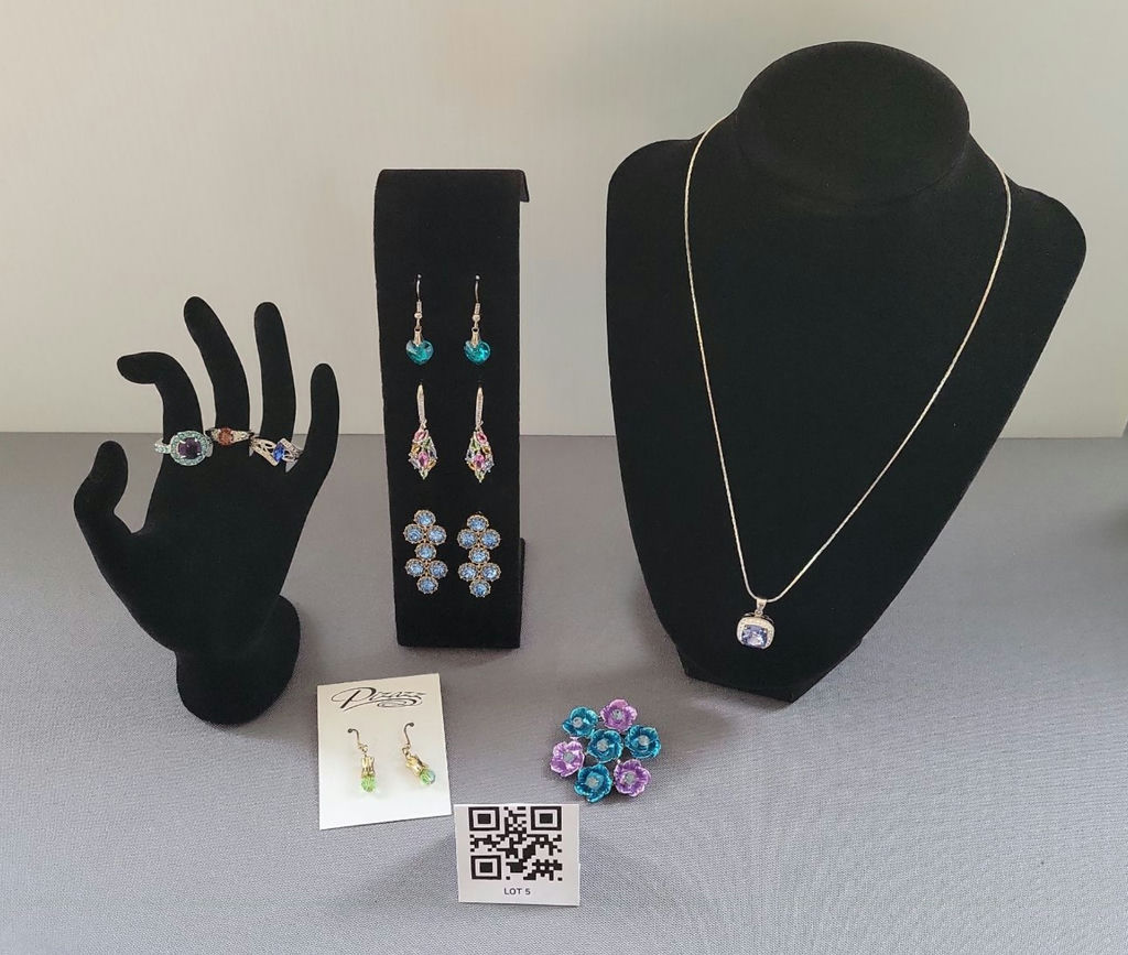 Assorted jewelry collection: rings, earrings, and pendant necklace - image 1 of 15