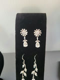 Swarovski Elements and Faux Diamond jewelry collection: bracelet, necklace, rings and earrings with floral hair accessory - thumbnail 15 of 17
