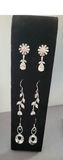 Swarovski Elements and Faux Diamond jewelry collection: bracelet, necklace, rings and earrings with floral hair accessory - thumbnail 9 of 17