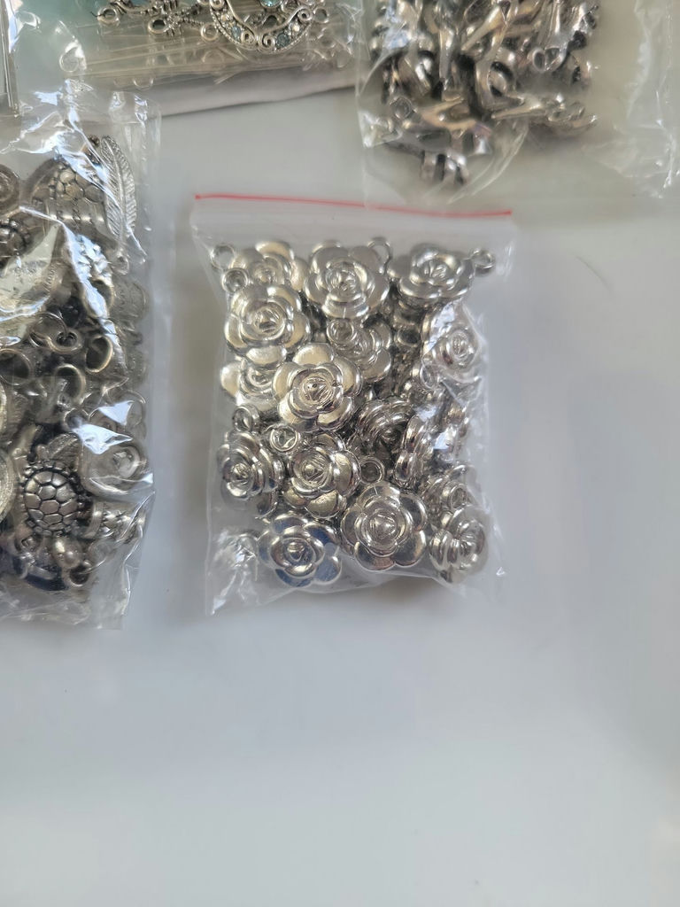 Assorted jewelry making findings and Swarovski crystals - image 9 of 11