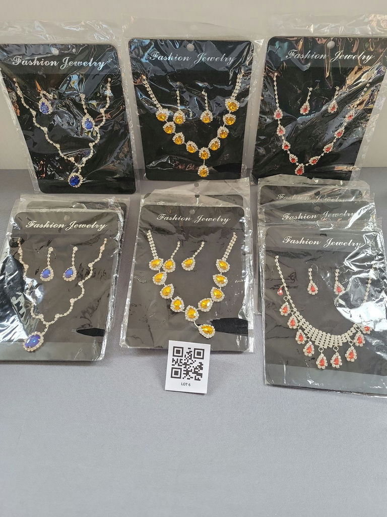 Assorted fashion jewelry sets with colored gemstones - image 1 of 8