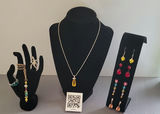 Assorted Jewelry Lot with Necklace, Rings, Bracelet, and Earrings - thumbnail 1 of 12