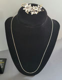 Swarovski Elements and Faux Diamond jewelry collection: bracelet, necklace, rings and earrings with floral hair accessory - thumbnail 10 of 17