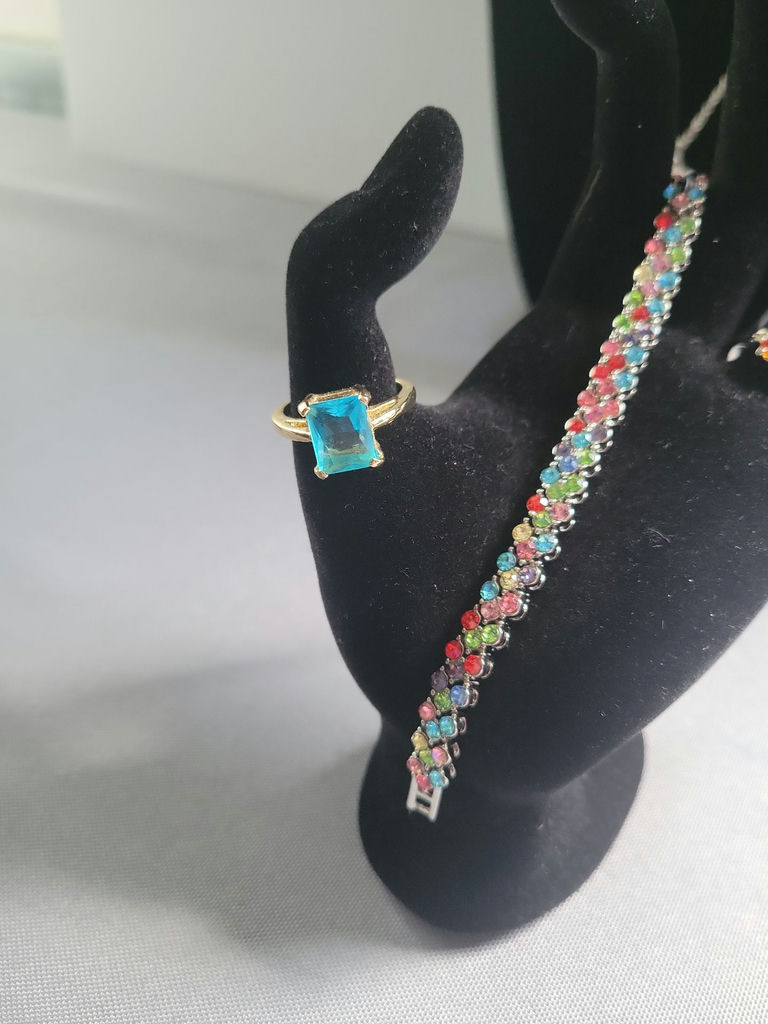 Swarovski Elements and Assorted Jewelry Collection with Rings, Necklace, Bracelet, and Earrings - image 2 of 15