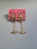 Betsy Johnson dangling earrings with leaf and marine charms - thumbnail 2 of 6