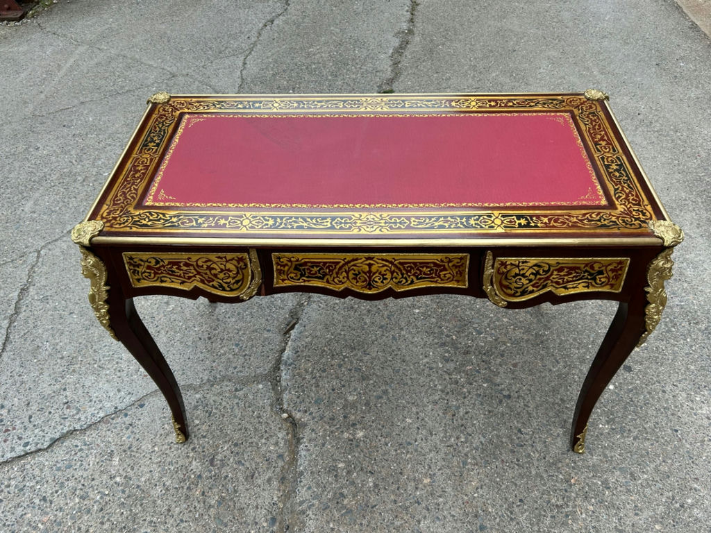 French Boulle Style Desk - image 5 of 8