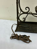 Antique Electrified Wrought Iron Lamp - thumbnail 4 of 5