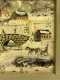 Folkart and Harborscape Oil Painting - thumbnail 4 of 6